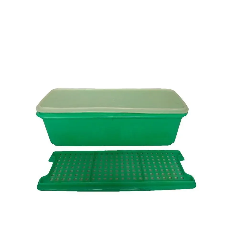 Vintage Tupperware Jadeite Green Celery Vegetable Keeper 3 Piece Set 782-2 784-5